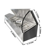 Mensola con rialzo per spezie 10x GN1/4 - 2000 x 311 x 264 mm