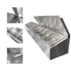 Mensola con rialzo per spezie 10x GN1/4 - 2000 x 311 x 264 mm - immagine 10